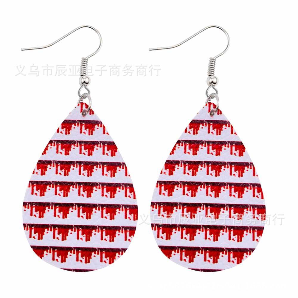 Happy Halloween Skeleton Spider Print Earrings 2 Sets
