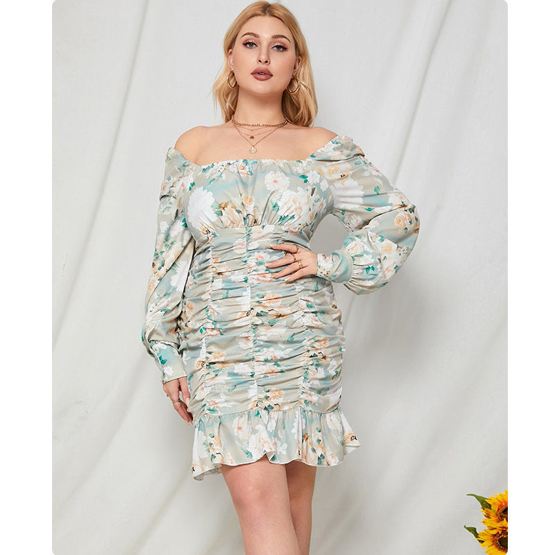 Summer Square Neckline Plus Sizes Dresses