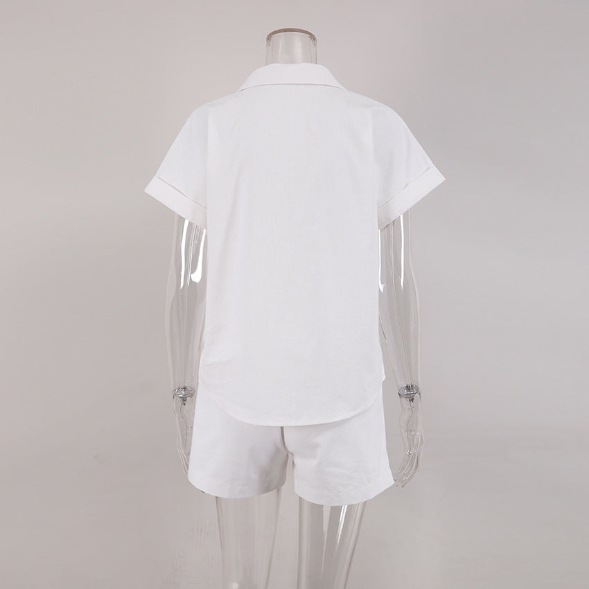 Summer Two Pieces White Women Suits