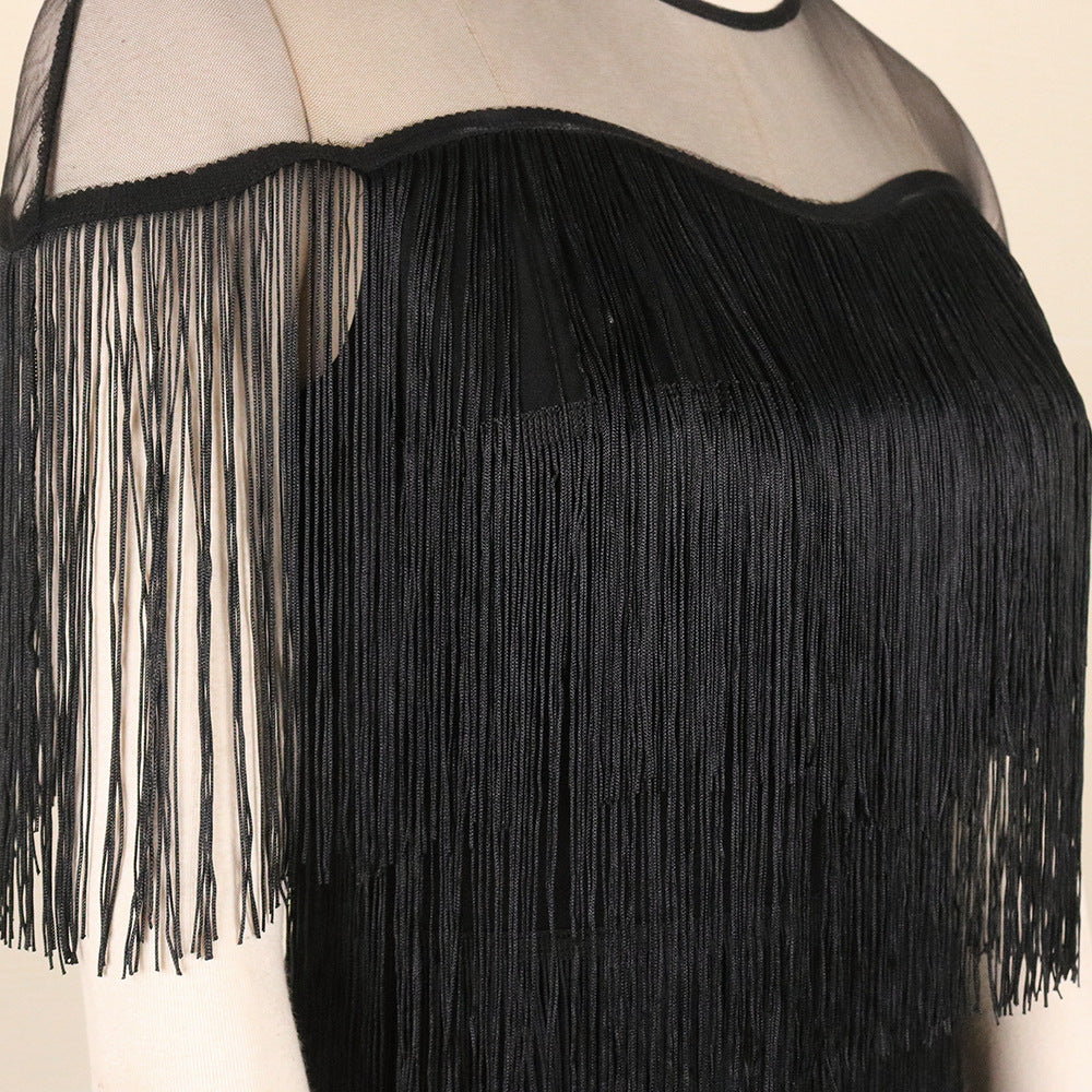 Designed Tassels Plus Sizes Party Dresses