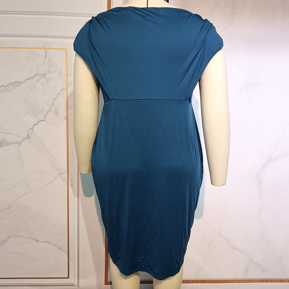 Sexy V Neck Summer Plus Sizes Short Dresses