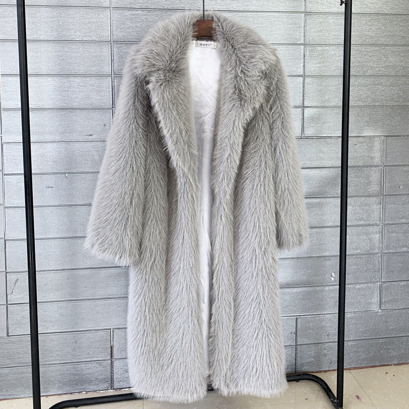 Winter Man-made Faux Fur Coats for Women