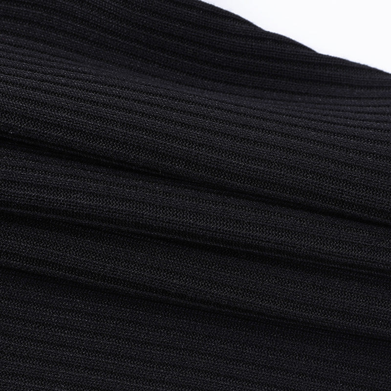 Elegant Turtleneck Short Knitted Tops