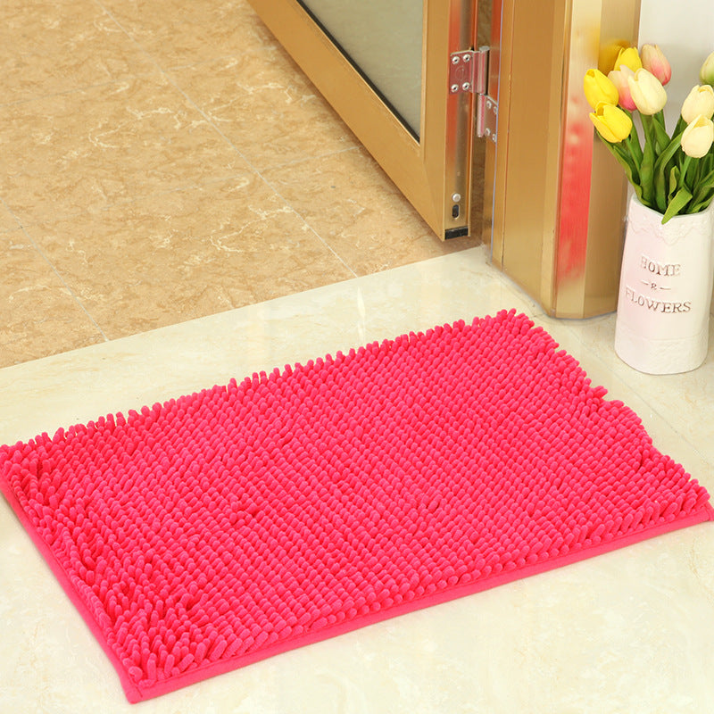 Shaggy Chenille Door Mat Non Slip Bath Mat Easy Care Microfibre Bobble Bath Mat
