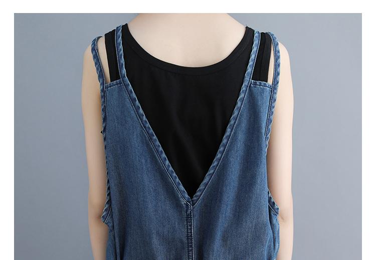Women Plus Sizes Loose Cropped Rompers-STYLEGOING
