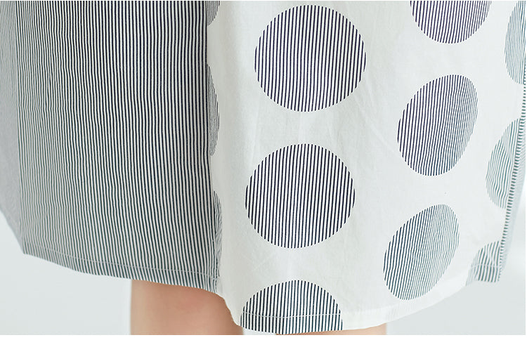 Summer Dot Print Plus Sizes Short Dresses