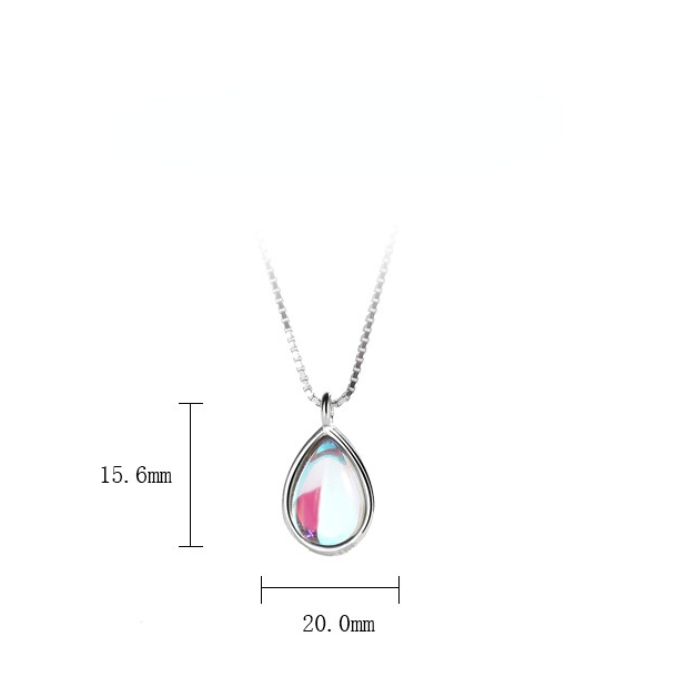 Sterling Sliver Water Drop Pendant Necklace