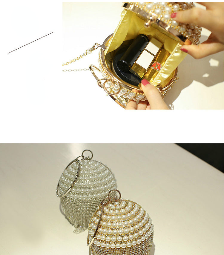 Fashion Round Shaped Evening Party Cosmetics Bags