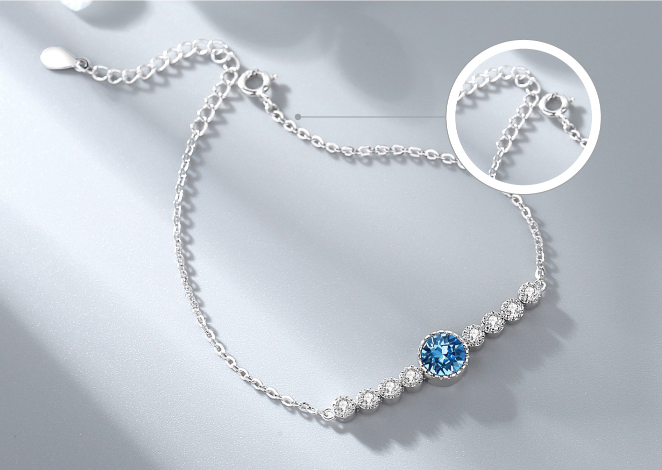 Romantic Luxury Crystal Sliver Bracelet for Women