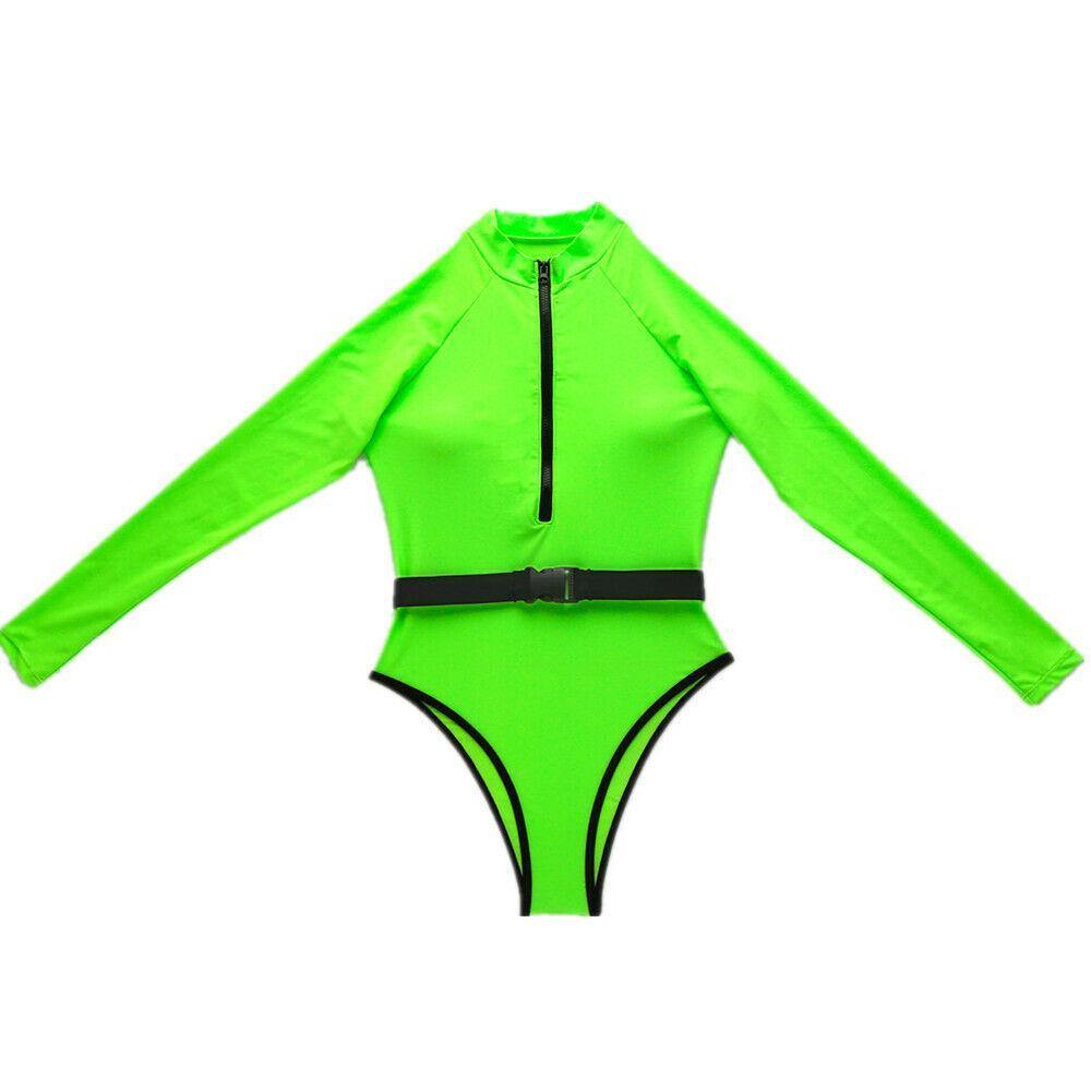One Piece Long Sleeve Zipper Monokini-STYLEGOING