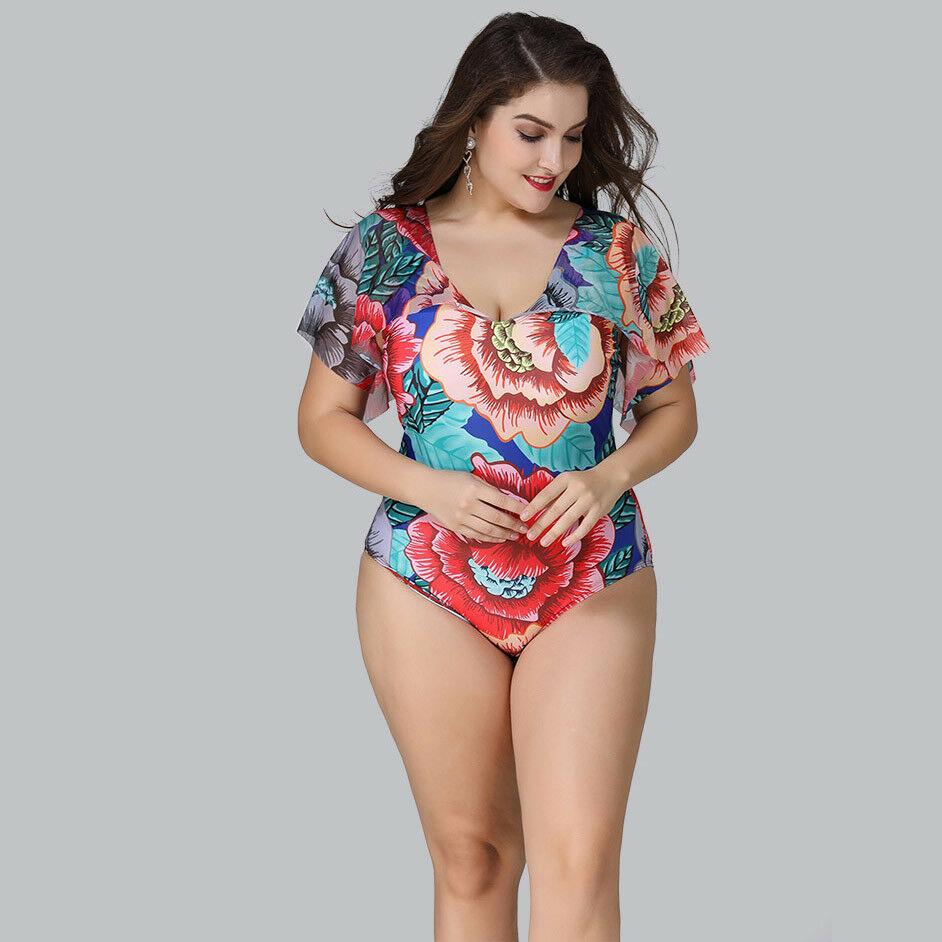 Plus Size One Piece Bikini-STYLEGOING
