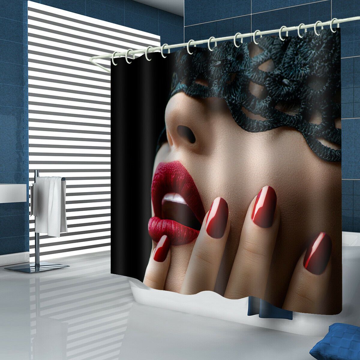 Sexy lady Fabric Shower Curtain for Bathroon-STYLEGOING