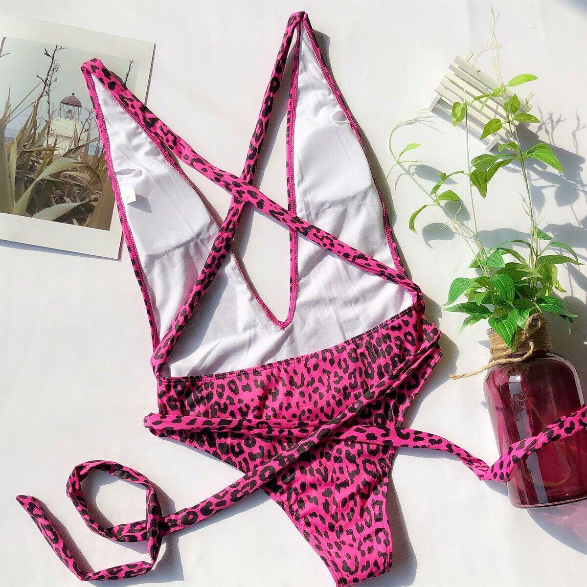 Leopard Bangdage One Piece Swimsuit-STYLEGOING