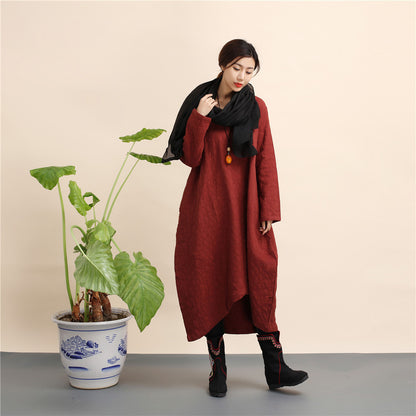 Elegant Linen Plus Sizes Pullover Spring Dresses
