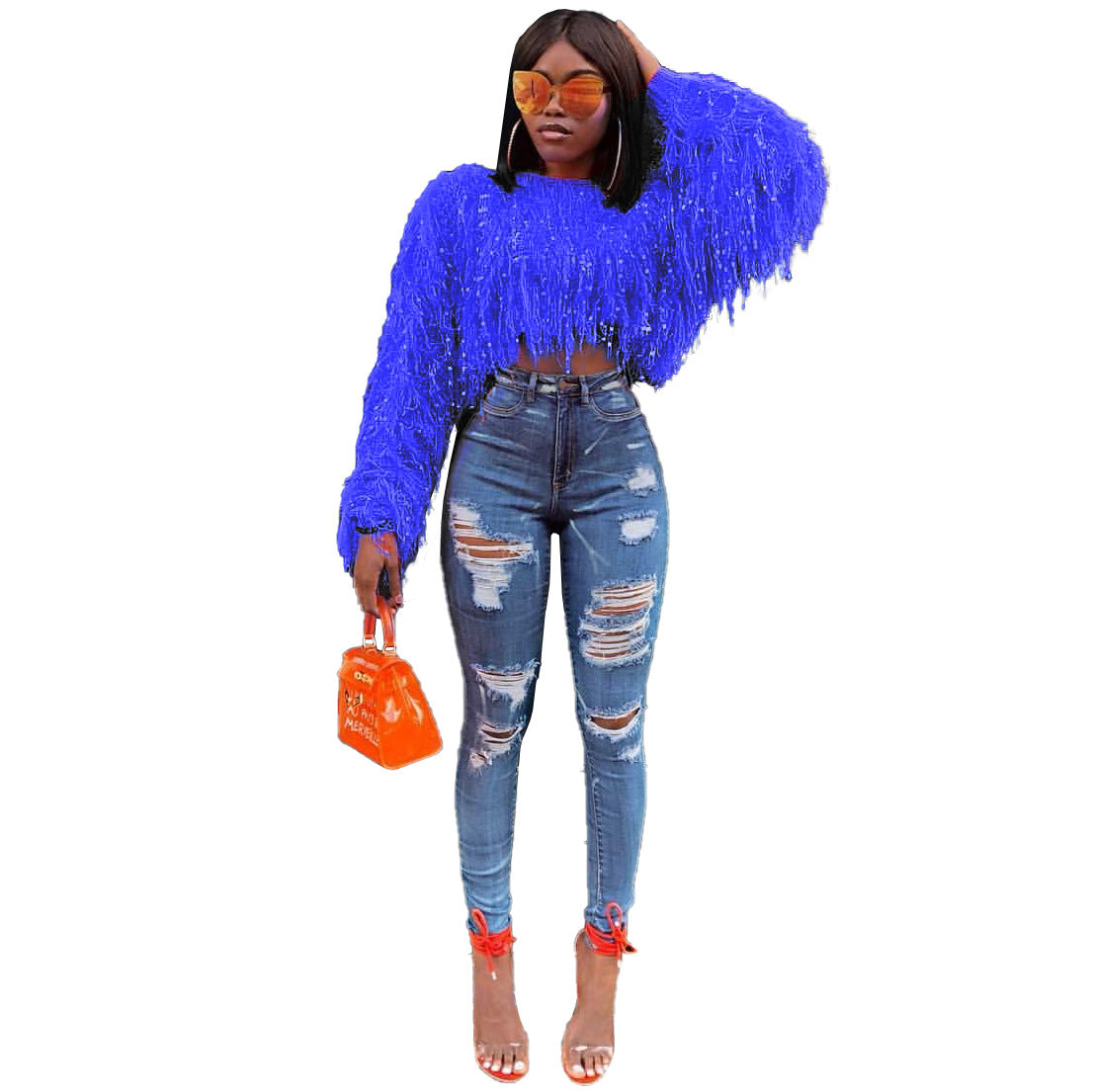 Fashion Hand Made Tassels Pullover Sweaters