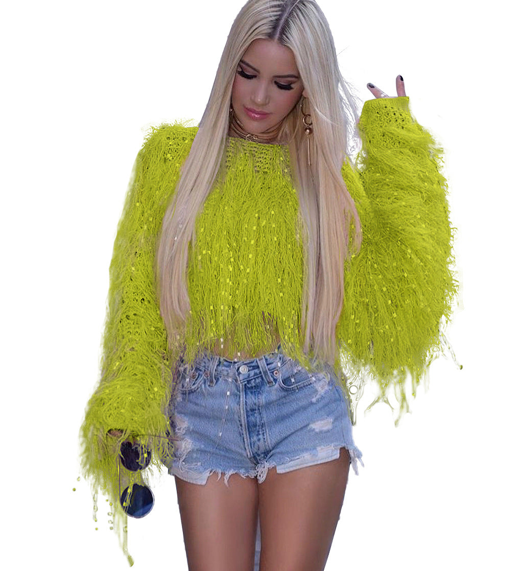 Fashion Hand Made Tassels Pullover Sweaters