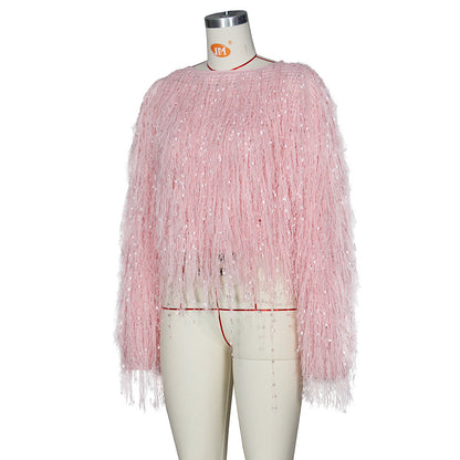 Fashion Hand Made Tassels Pullover Sweaters