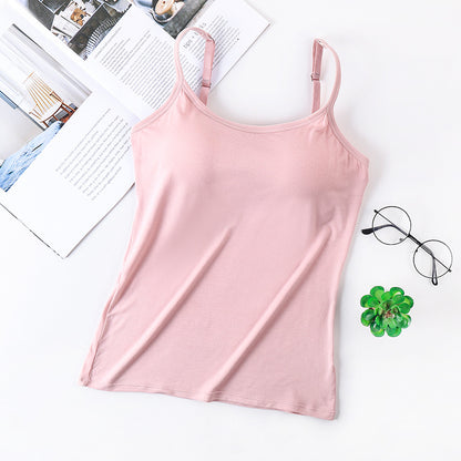 Sexy Built in Bra Comfort Summer Tank Tops