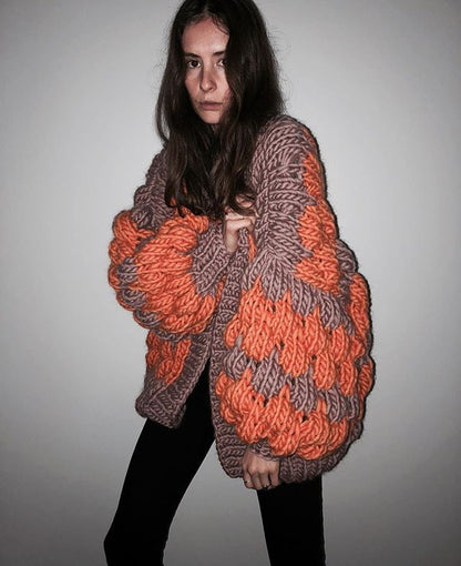 Designed Handmade Knitted Cardigan Sweaters