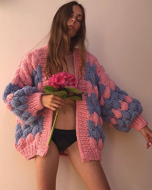 Designed Handmade Knitted Cardigan Sweaters