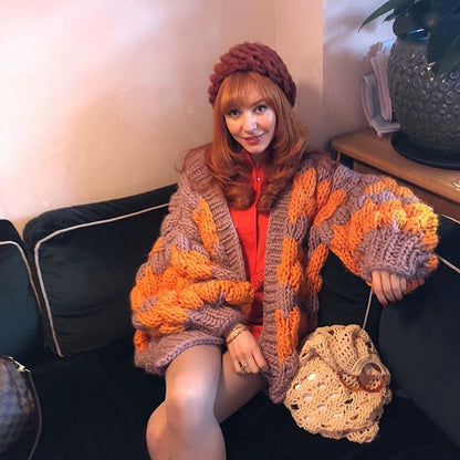 Designed Handmade Knitted Cardigan Sweaters