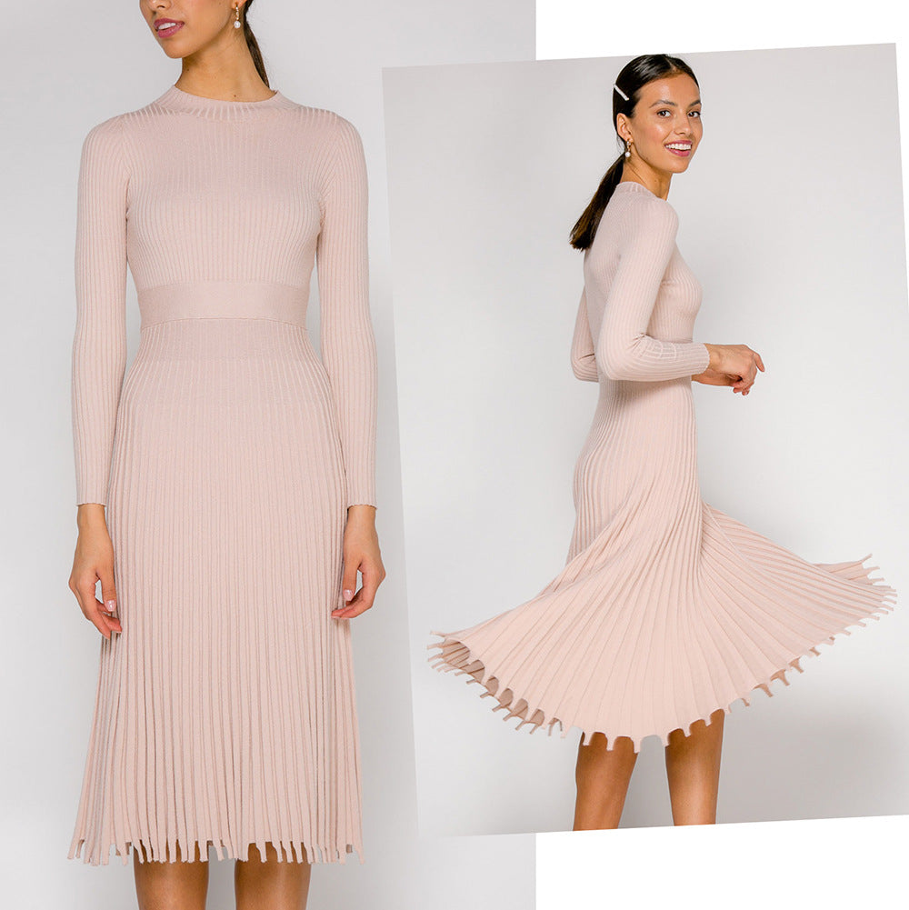 Hot Selling Fashion Women Midi Length  Fall Dresses