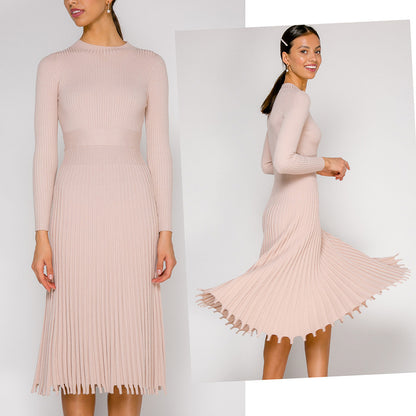 Hot Selling Fashion Women Midi Length  Fall Dresses