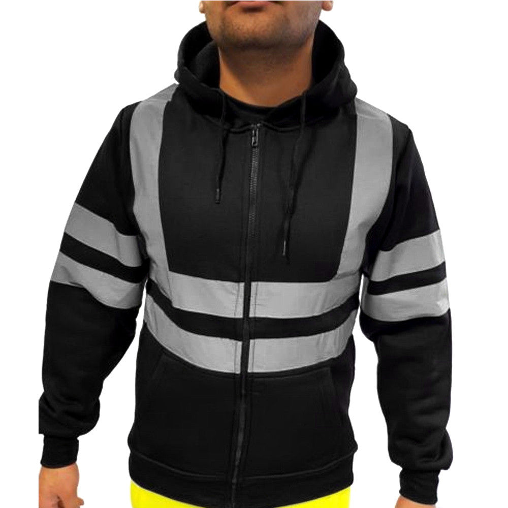 Men Reflective Sanitation Worker Uniform Hoodies
