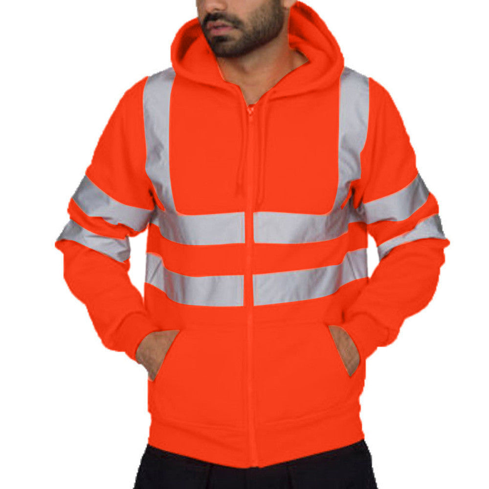 Men Reflective Sanitation Worker Uniform Hoodies