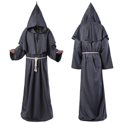 Saint Vida Halloween Medieval Monk Robe Costume Wizard  Priest Cosplay Costume Shawl 471