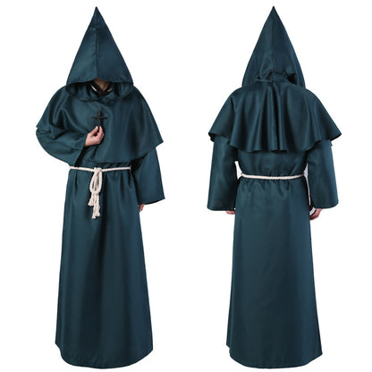 Saint Vida Halloween Medieval Monk Robe Costume Wizard  Priest Cosplay Costume Shawl 471