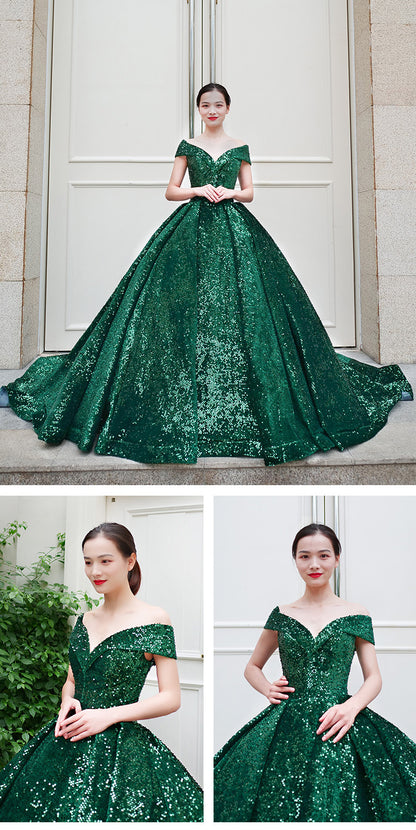 Sexy Off The Shoulder Ball Gown Wedding Party Dresses