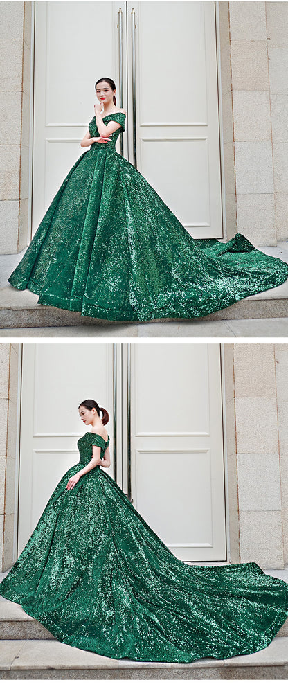 Sexy Off The Shoulder Ball Gown Wedding Party Dresses