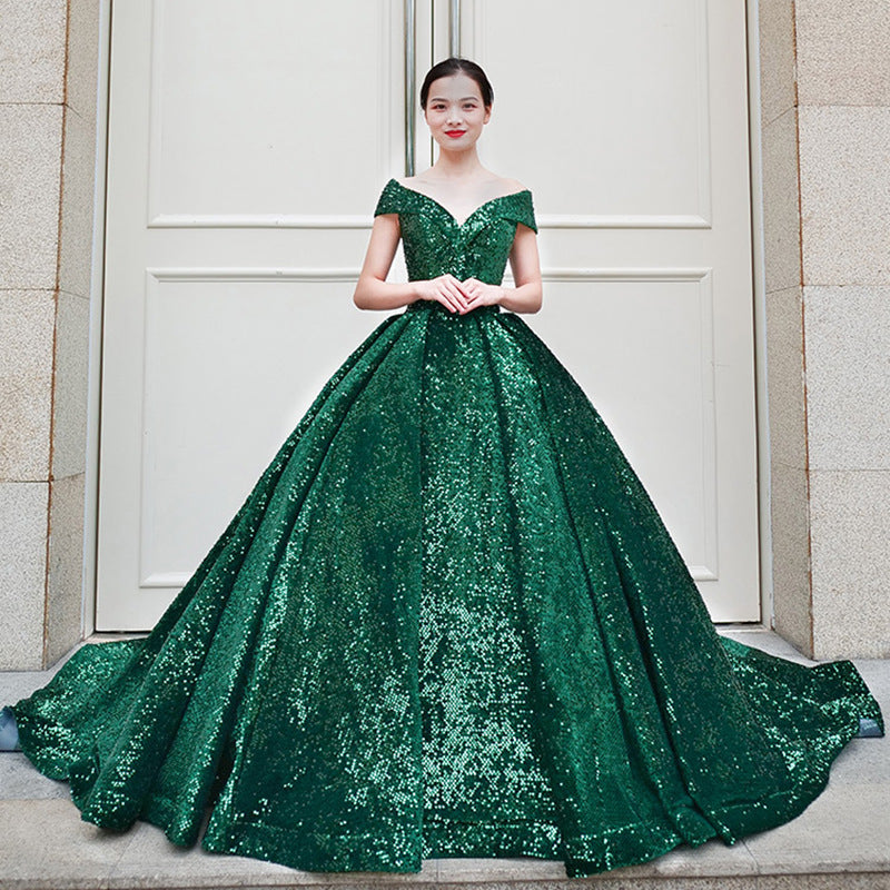 Sexy Off The Shoulder Ball Gown Wedding Party Dresses