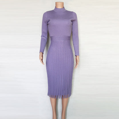 Hot Selling Fashion Women Midi Length  Fall Dresses