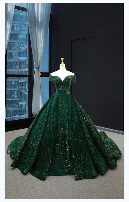 Sexy Off The Shoulder Ball Gown Wedding Party Dresses