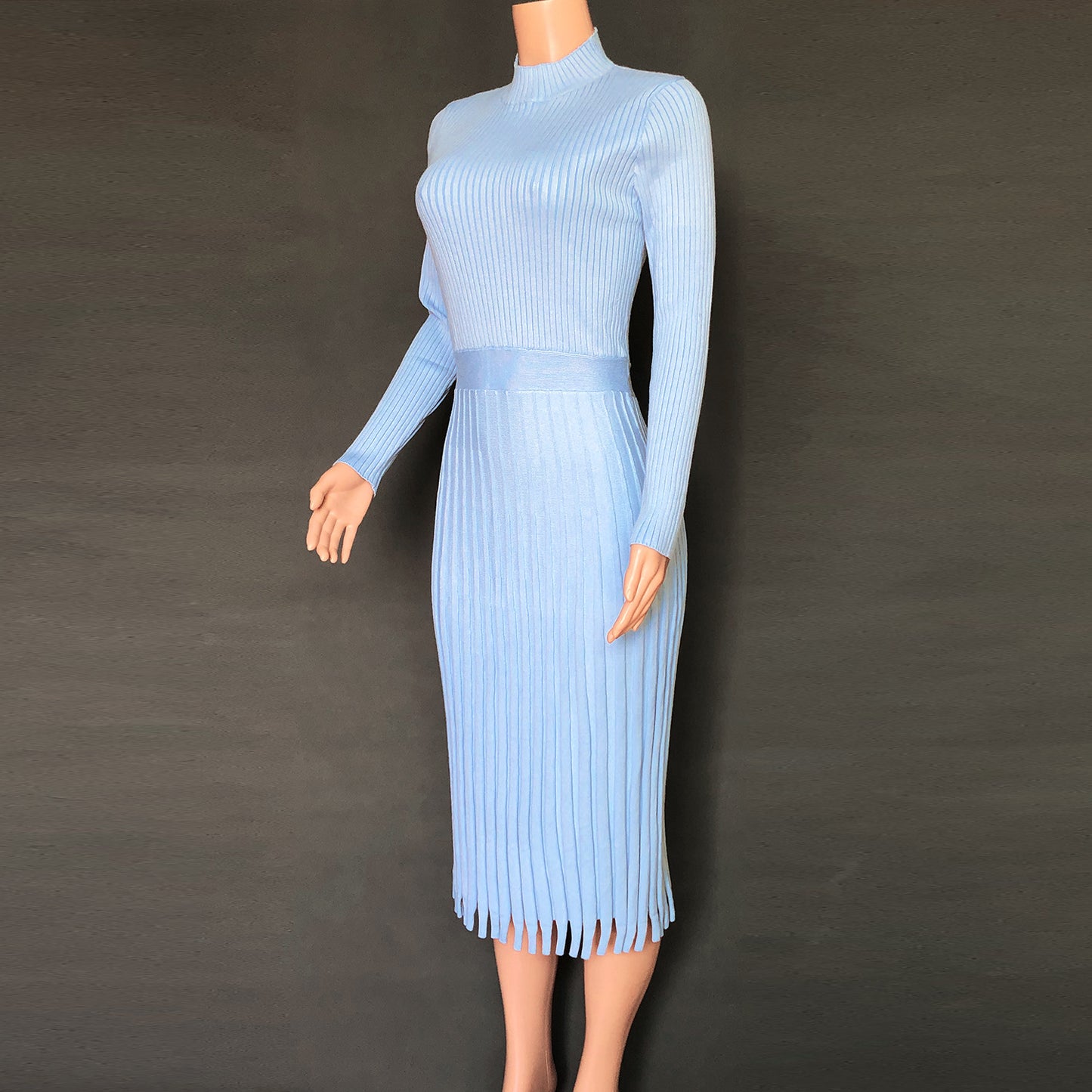 Hot Selling Fashion Women Midi Length  Fall Dresses