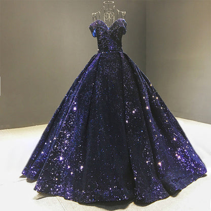 Sexy Off The Shoulder Ball Gown Wedding Party Dresses