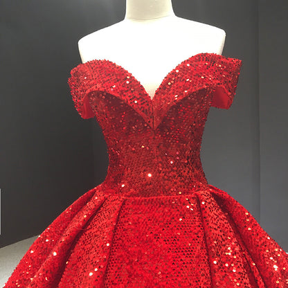 Sexy Off The Shoulder Ball Gown Wedding Party Dresses