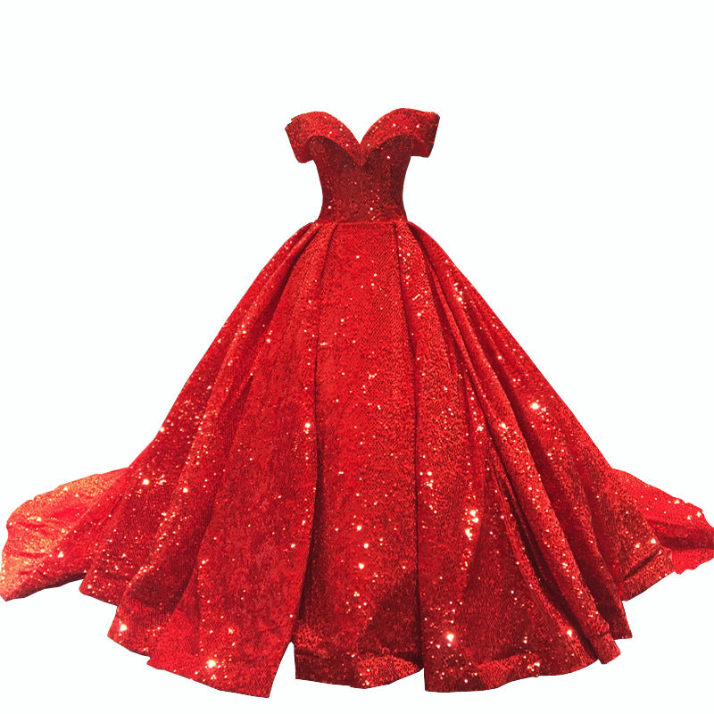 Sexy Off The Shoulder Ball Gown Wedding Party Dresses
