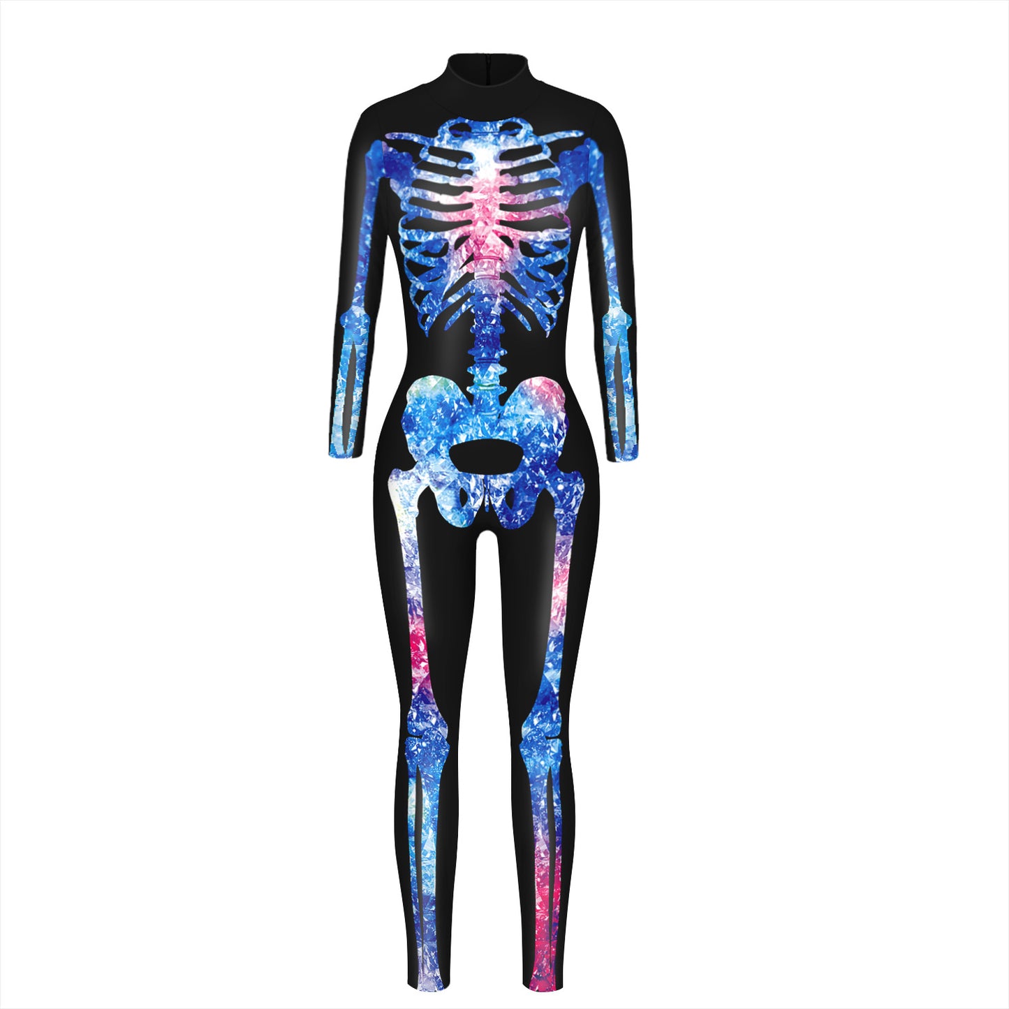 Halloween 3d Skeleton Long Sleeves Cosplay Costumes Jumpsuits