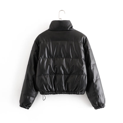 Casual Winter Pu Cotton Jackts for Women