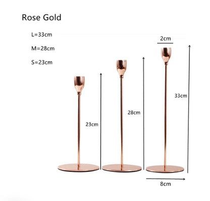 European Style Metal Candle Holders Simple Golden Wedding Decoration Bar Party Living Room Decor Home Decor Candlestick