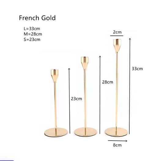 European Style Metal Candle Holders Simple Golden Wedding Decoration Bar Party Living Room Decor Home Decor Candlestick