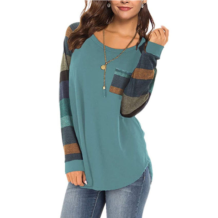 Casual Long Sleeves Plus Sizes T Shirts