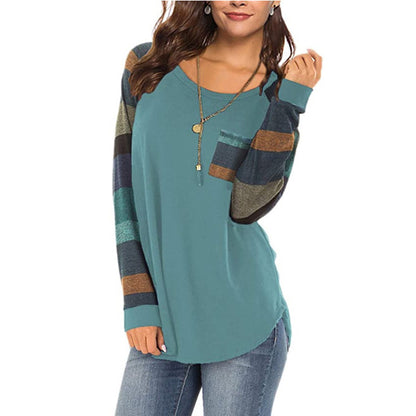 Casual Long Sleeves Plus Sizes T Shirts