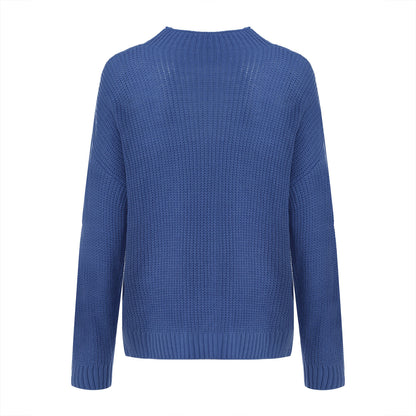 Fashion Women Knitted High Neck Sweaters