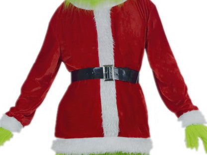 Christmas The Grinch Santa Claus Cosplay Costumes A005