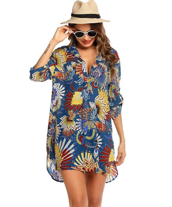 Summer Beach Chiffon Bikini Shirts