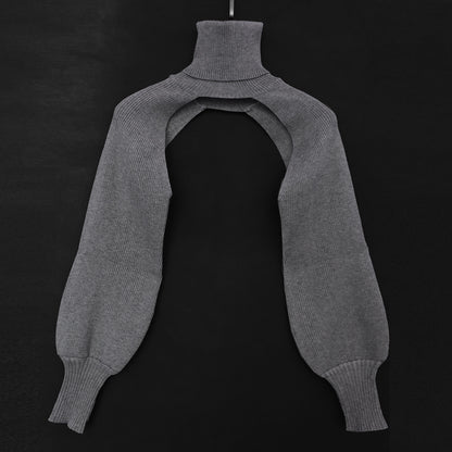 Fashion High Neck Knitted Designed Sweaters